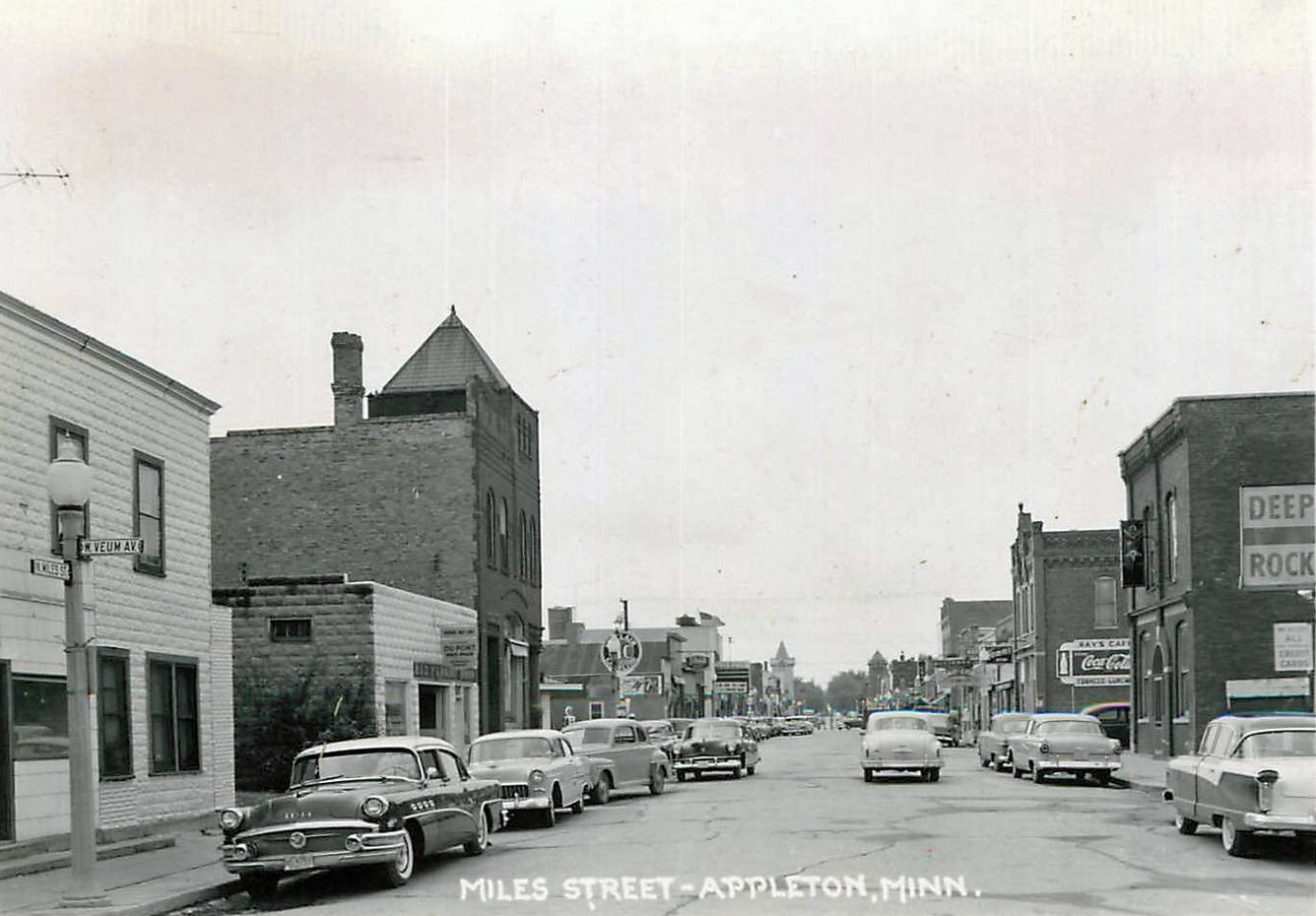 Miles Street, Appleton Minnesota, 1950s (Lakes and Woods)