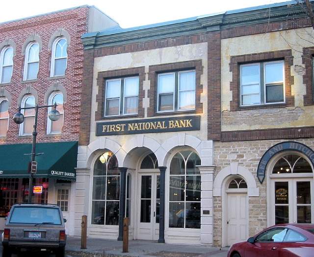 Modern view of the Northfield Bank Raid location